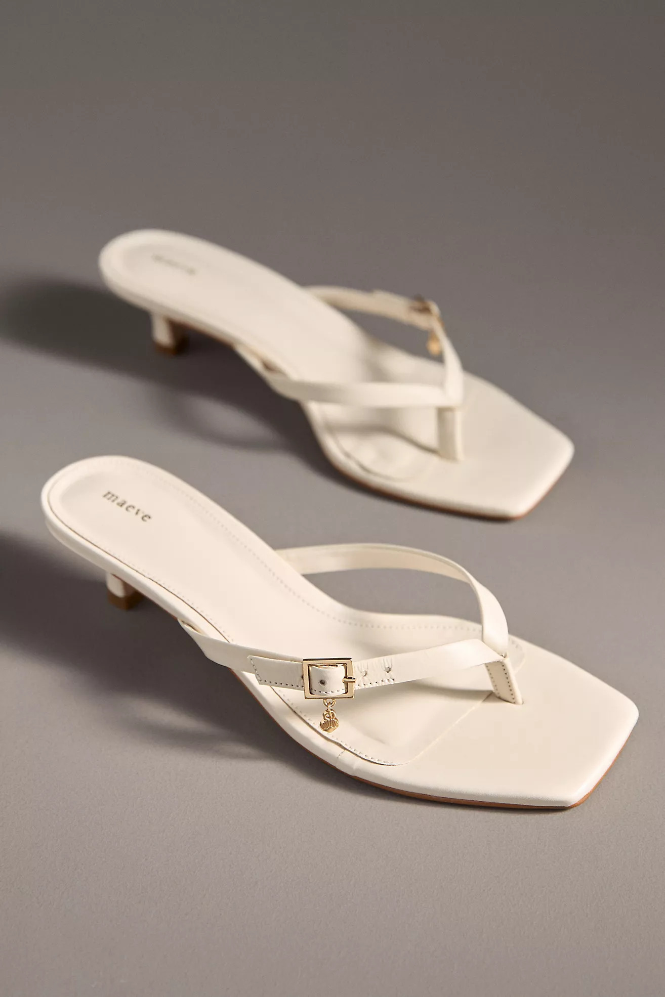 Maeve Thong Buckle Kitten Heels | Anthropologie (US)