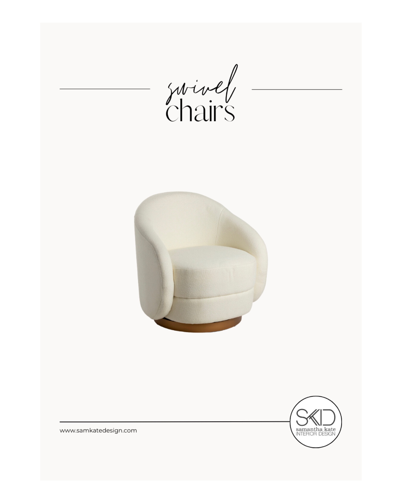 T Curved Back Boucle Swivel Chair, boucle chair, contemporary chair, modern chair, accent chair, guest chair

#LTKGiftGuide #LTKhome #LTKFind