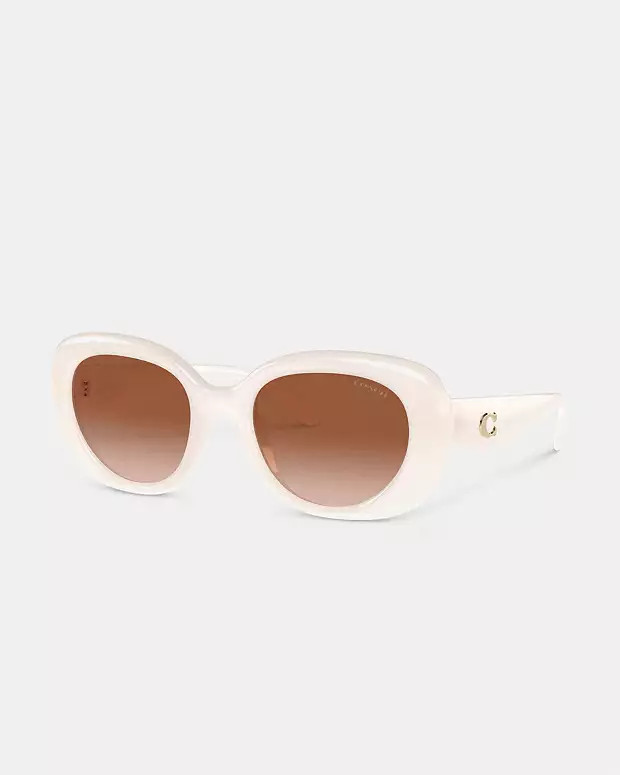 C Hardware Round Sunglasses | Coach (US)