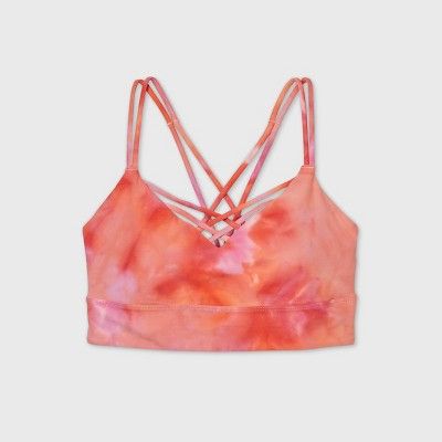 Women's Camo Print Magnolia Strappy Bras - JoyLab™ Orange | Target