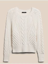 Cotton Cable-Knit Sweater | Banana Republic (US)