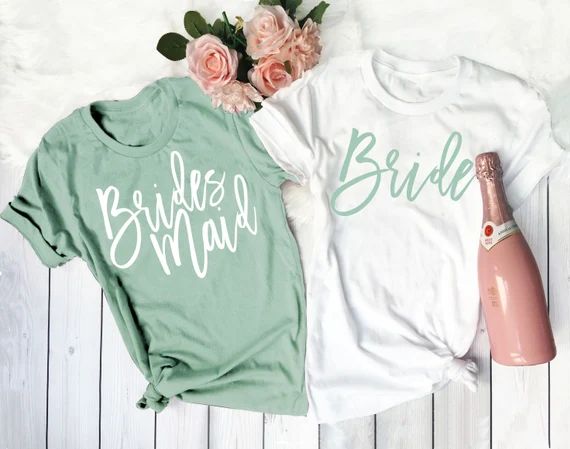 Bridesmaid Shirts, Bachelorette Shirts, Bridesmaid Proposal, Bachelorette Party Shirts, Bridal Pa... | Etsy (US)