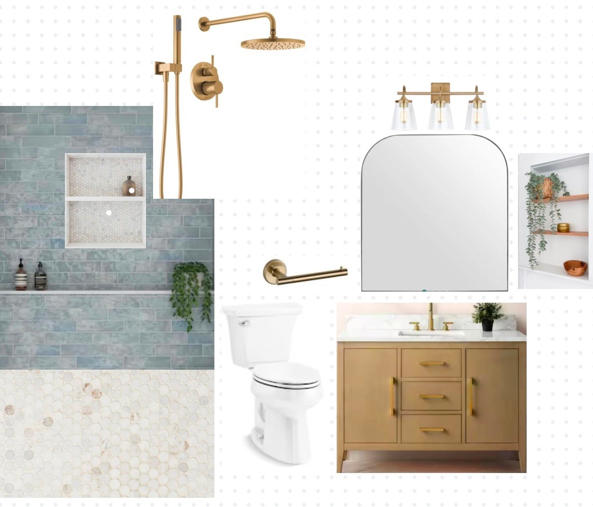 Modern bathroom mood board / design #modernbathroom #coastalbathroom #moderntransitional #moderncoastal #bathroomdesign

#LTKHome