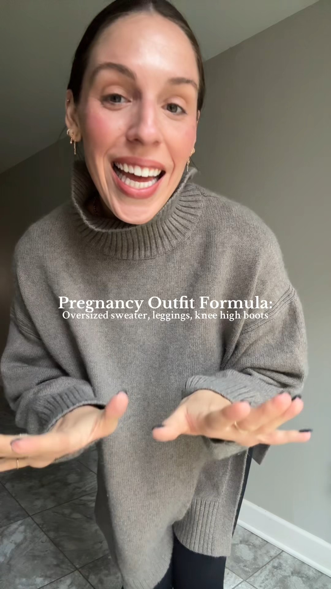 Another pregnancy outfit formula! Oversized sweater, leggings and a chic boot!

#LTKHoliday #LTKBump #LTKShoeCrush