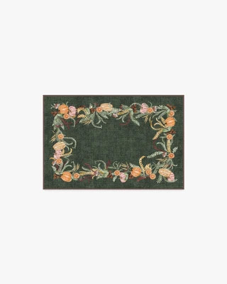 Fall Botanicals Green Rug | Ruggable | Ruggable