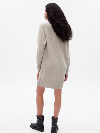 CashSoft Turtleneck Mini Sweater Dress | Gap (CA)
