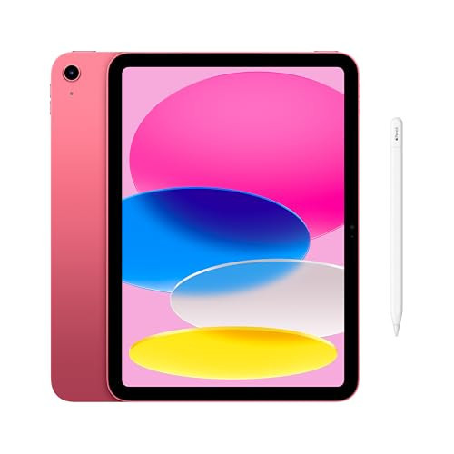 Apple iPad 11-inch: A16 chip, 11-inch Model, Liquid Retina Display, 256GB, Wi-Fi 6, 12MP Front/12MP Back Camera, Touch ID, All-Day Battery Life — Pink with Apple Pencil (USB-C) | Amazon (US)