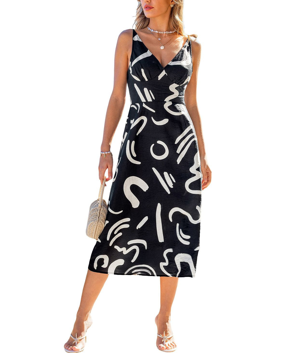 Cupshe Women's Amulet Abstract Midi Beach Dress - White | Macy's