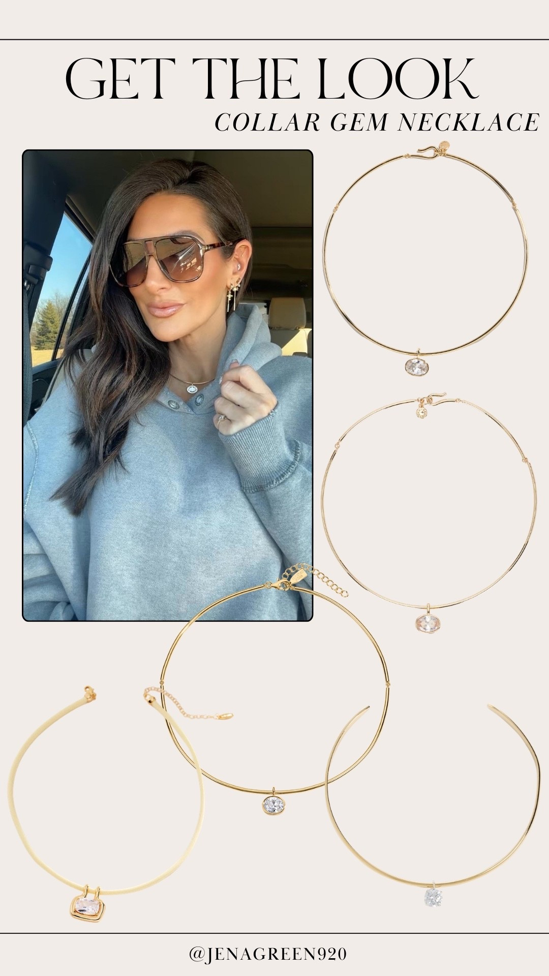 Collar Gem Necklace | Gold Necklace | Stone Necklace

#LTKootd