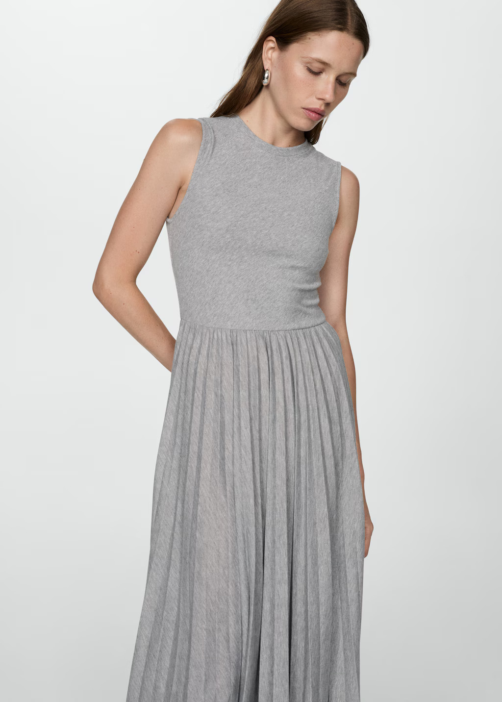 Pleated long dress | MANGO (US)