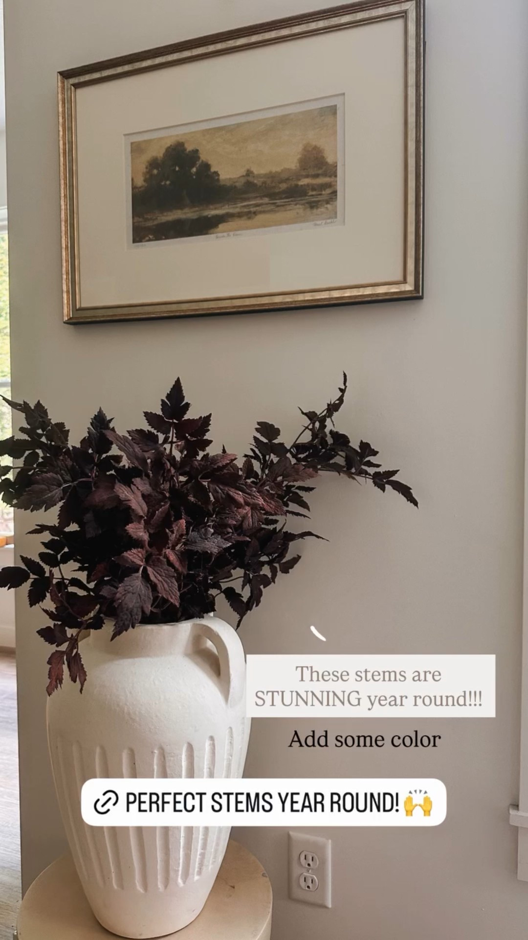 These stems are STUNNING year round!!! Add some color