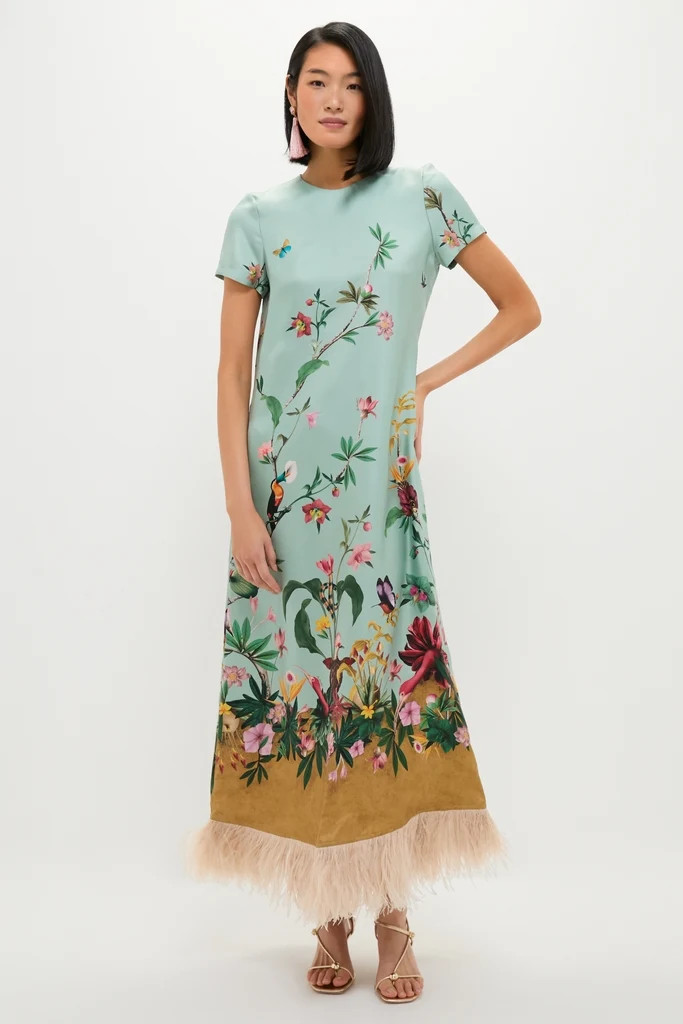 Zooflora Panel Swing Dress with Feathers | Tuckernuck (US)