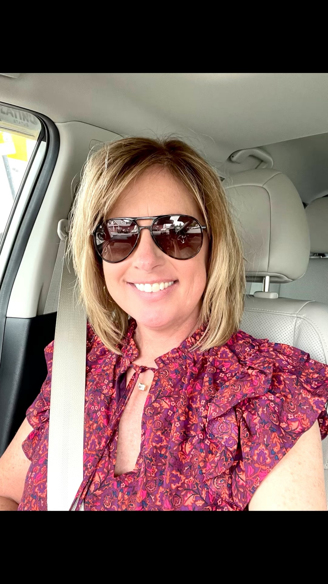 Walmart top that is perfect for a summer event or teacher outfit!  And can go into fall too with the vibrant colors. Can wear with white shorts or jean shorts. I wore it with black pants and my fave crocs to a summer funeral. #walmart #workwear #teacheroutfit 

#LTKFind #LTKSeasonal #LTKworkwear