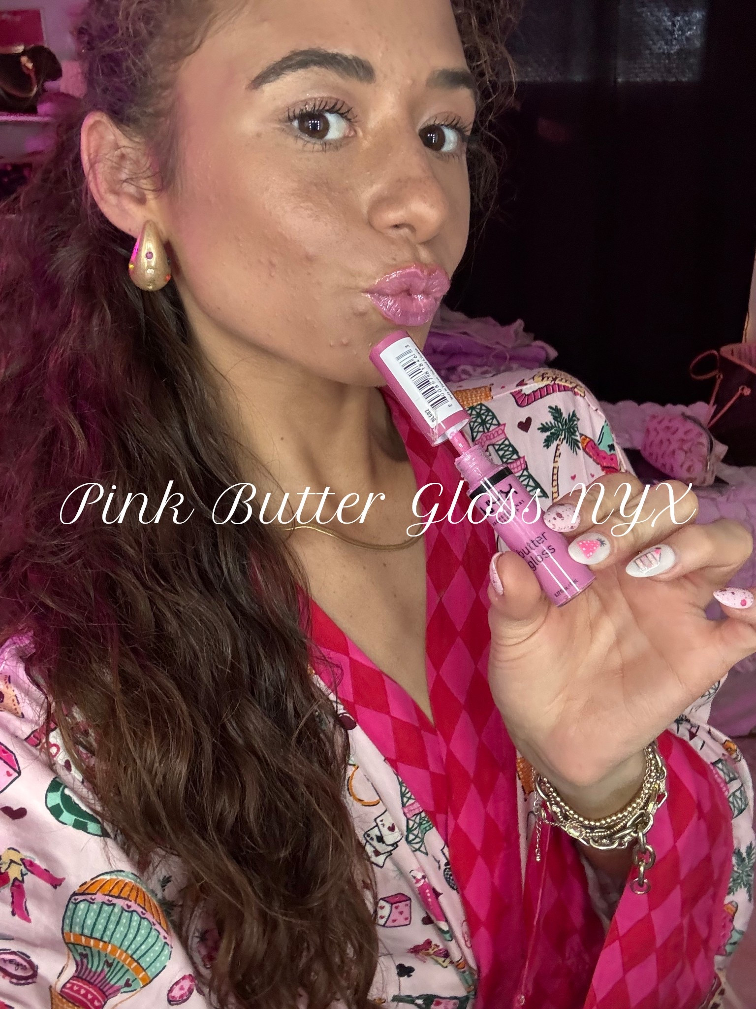 My favorite pink butter gloss from NYX! Slides on so perfect and is so yummy. #pink #lipgloss #nyx #makeup #makeuproutine 

#LTKSeasonal #LTKxVICI #LTKWedding