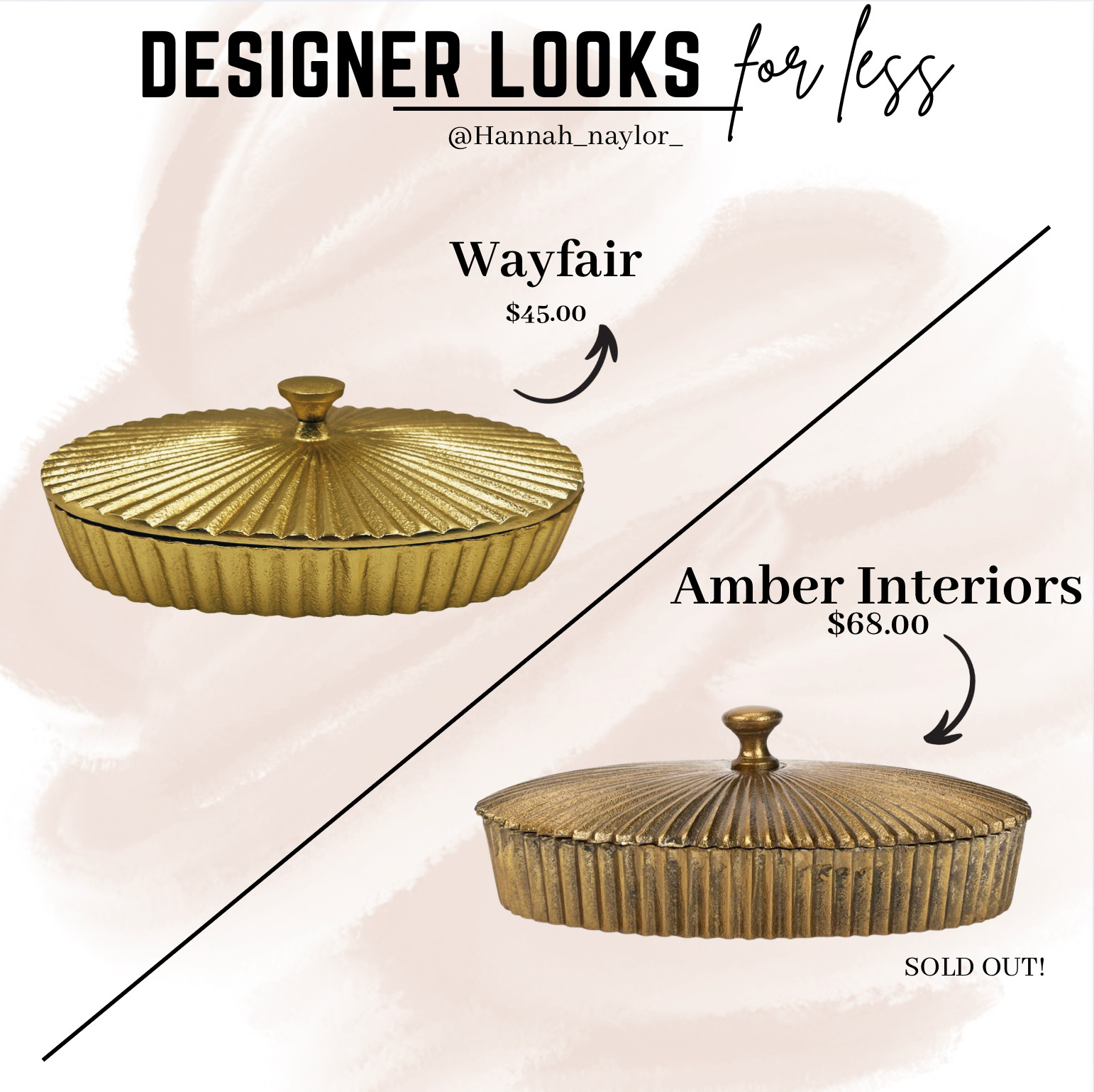 If you love the look of the decorative brass ribbed box from Amber Interiors.... I found a look for less option from Wayfair! The option from Wayfair comes in a silver finish as well! #lookforless #dup3 #homedecor #wayfair  

 #LTKU #LTKHome #LTKFindsUnder50