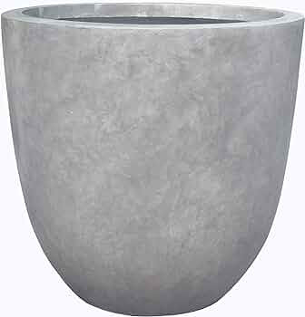 Kante AC0050B-80021 Lightweight Modern Round Outdoor Planter, 14" x 14" x 12", 14 Inch Diameter, ... | Amazon (US)
