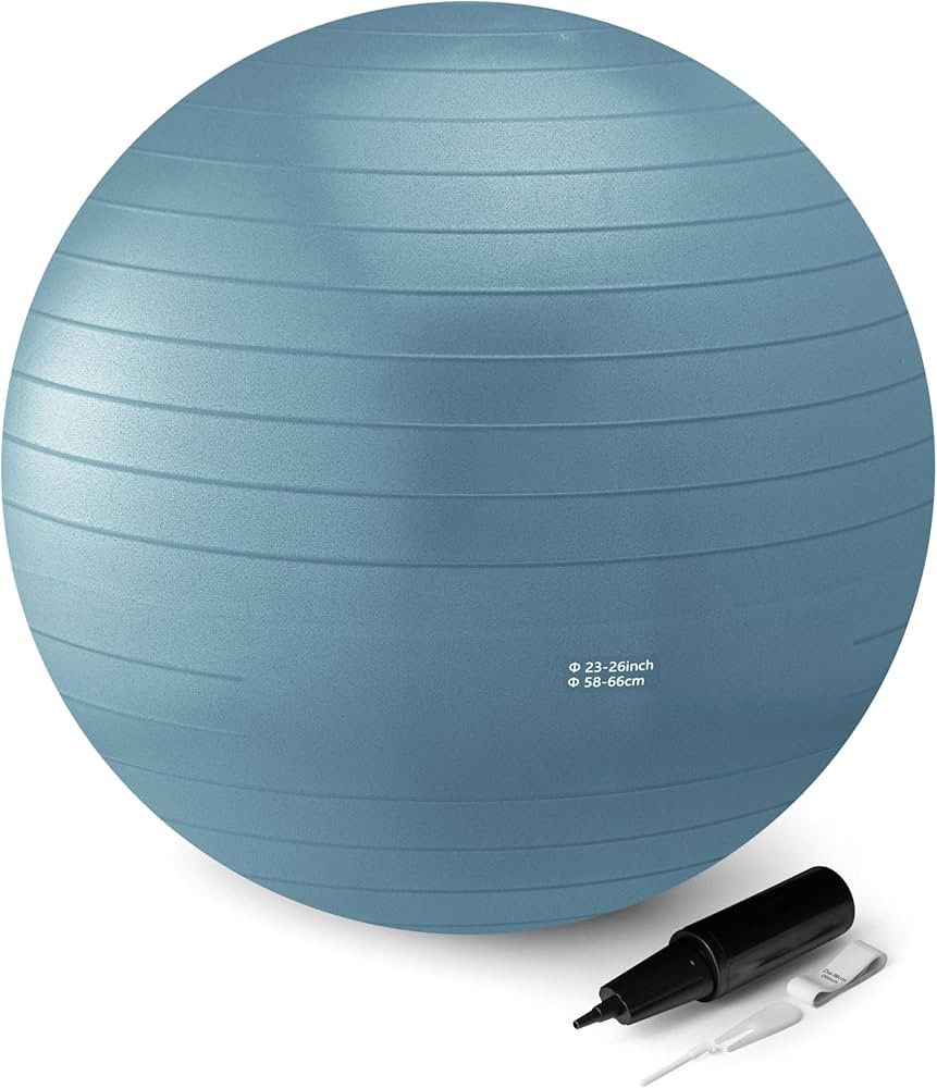 Amazon Basics Anti-Burst Exercise Ball with Pump, 23-26" Diameter | Amazon (US)