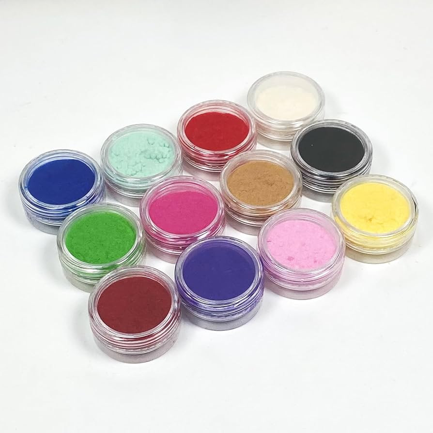 12 Colors Flocking Powder Set, White Black Red Green Sugar Glitter for Nails Snow Nail Powder Swe... | Amazon (US)