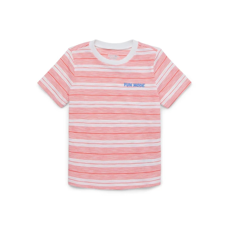 Garanimals Toddler Boy Short Sleeve Striped T-Shirt with Embroidery, Sizes 18M-5T | Walmart (US)