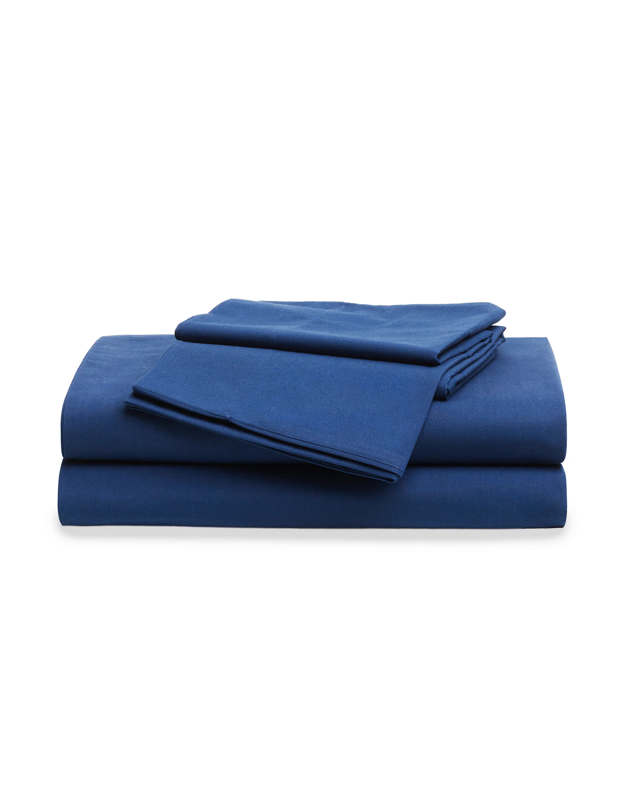 Luxe Premium Percale Bed Sheets in Navy | Petite Plume