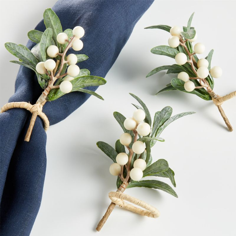 Polar Berry Napkin Ring + Reviews | Crate and Barrel | Crate & Barrel