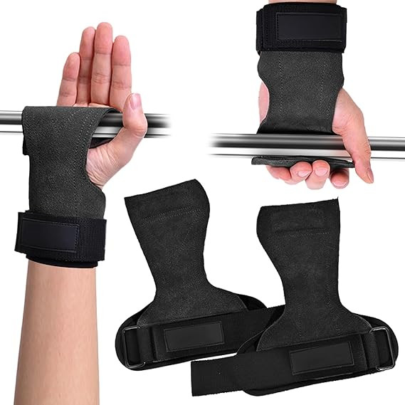Weight Lifting Wrist Strap Cowhide Material Robust Lifting Straps for Gym Deadlift and Powerlifti... | Amazon (US)