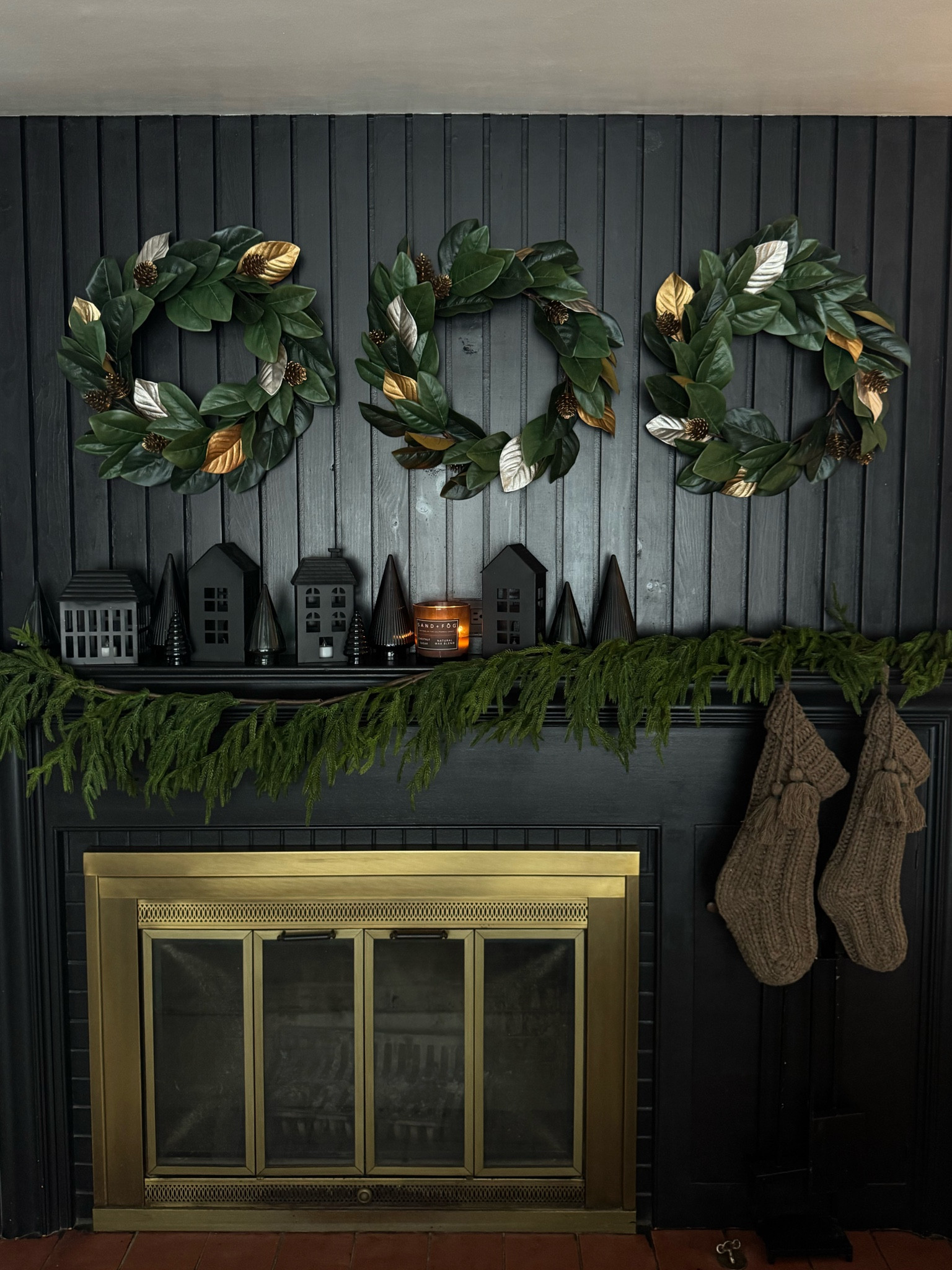Christmas Mantle Inspiration | Holiday Decorations | Magnolia Leaf | Knit Stockings | House Christmas Village

#LTKHoliday #LTKStyleTip #LTKFindsUnder100