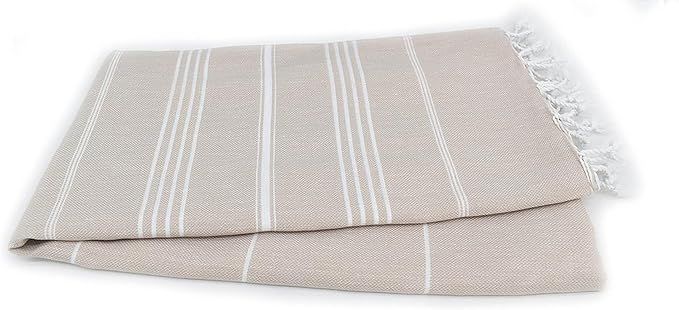 Aysesa Lux Oversized 38x75 Absorbent Cotton Beach Towel W/ Hidden Zipper Pocket 100% Natural Turk... | Amazon (US)