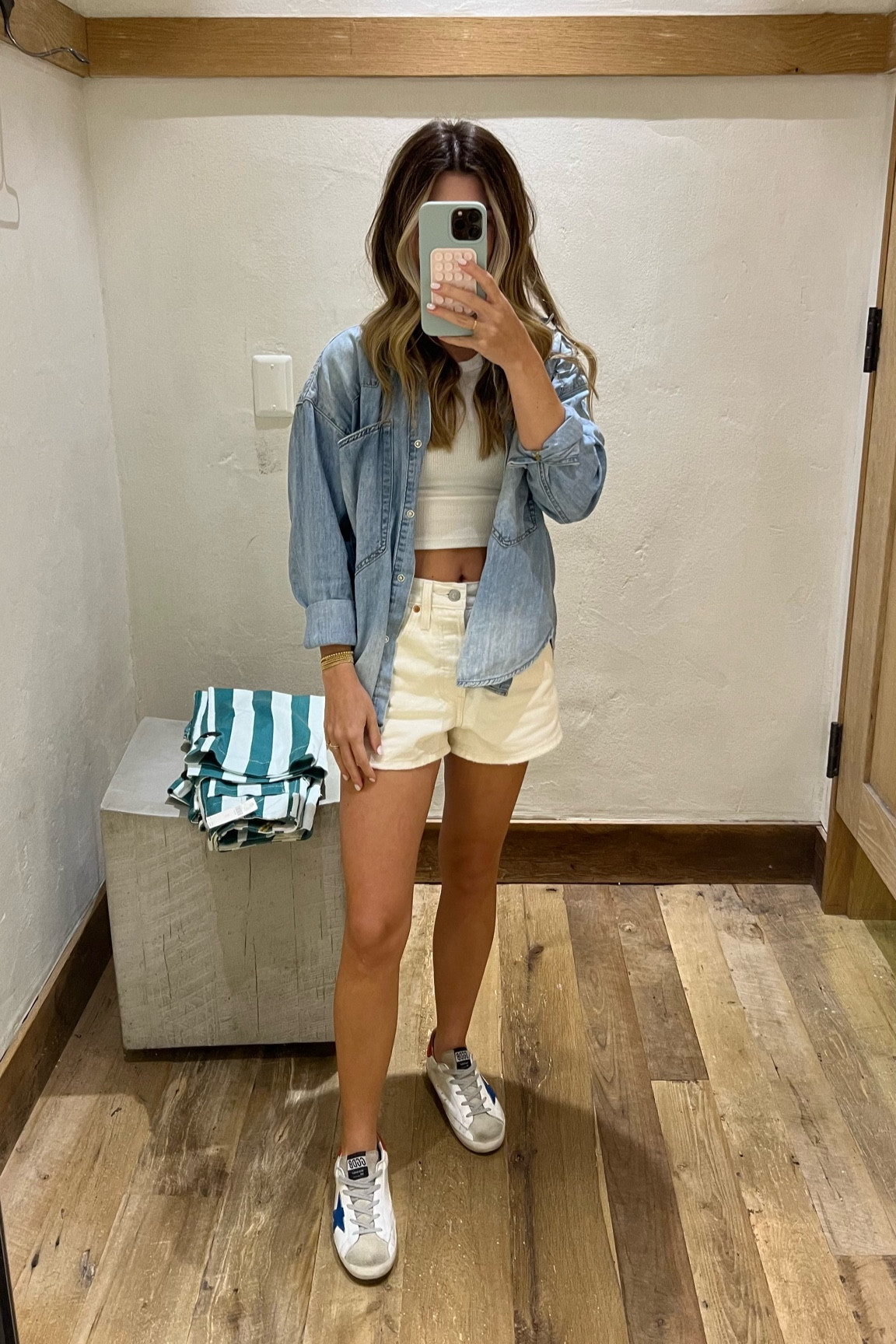 what I wore shopping

spring outfit
summer outfit
denim 
denim on denim
basics Golden goose
sneakers 
casual outfit

#LTKFindsUnder50 #LTKFindsUnder100 #LTKSaleAlert