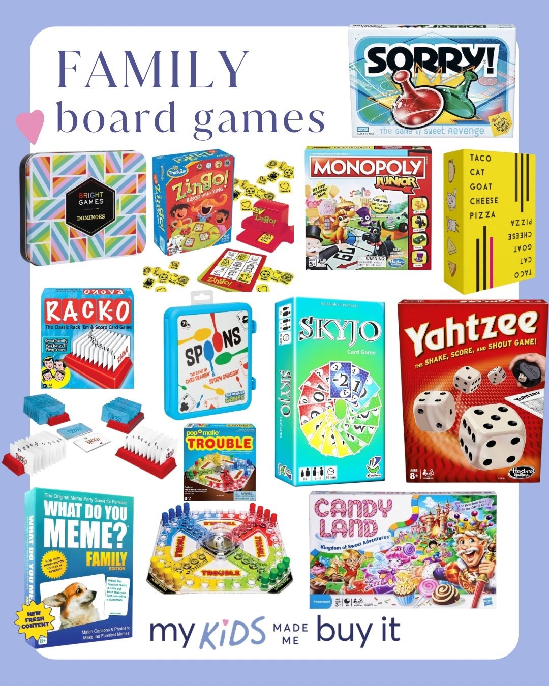 Family board games to love! These are some of our favorites to play! 

#LTKKids #LTKSeasonal