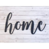 Home Sign, Metal Home Word Art Decor | Etsy (US)