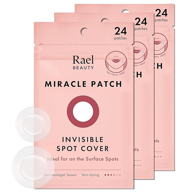 Rael Pimple Patches, Miracle Invisible Spot Cover - Hydrocolloid Acne Patch, Treatment for Breako... | Amazon (US)