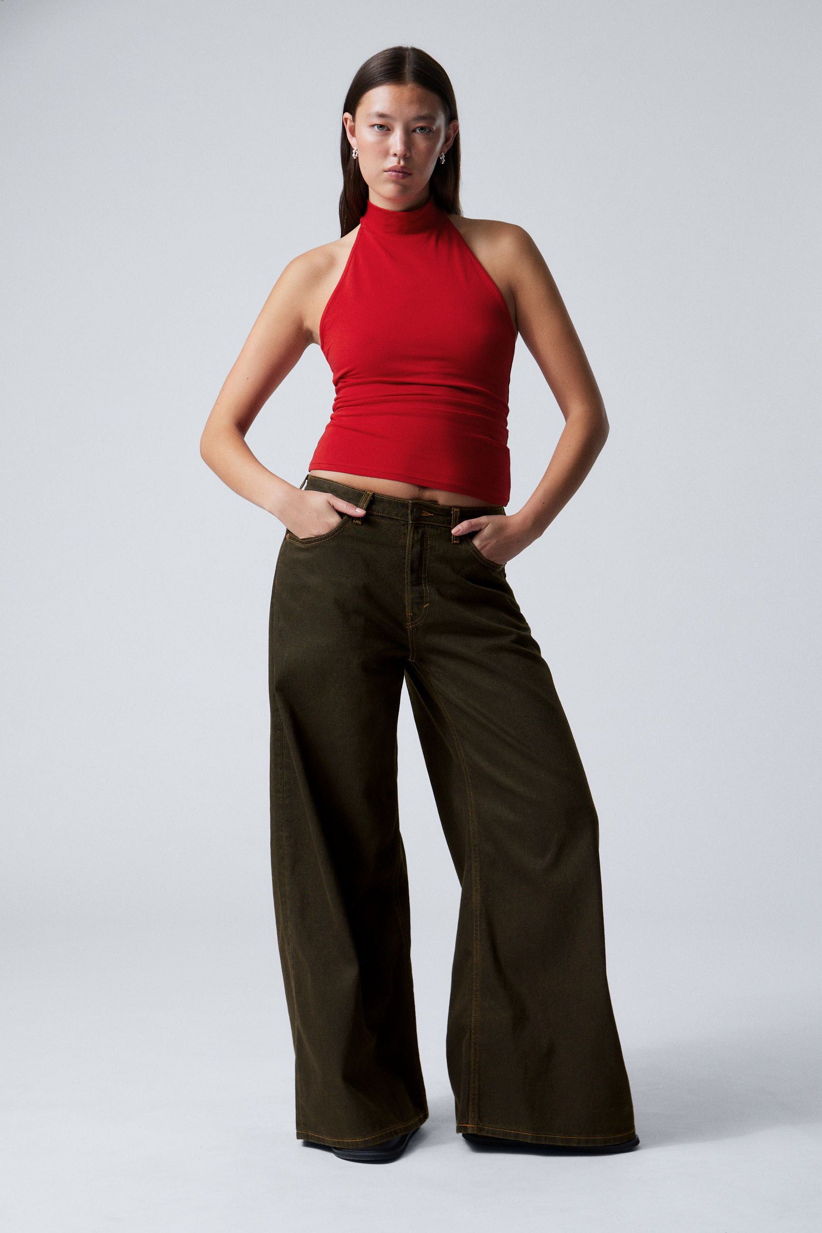 Telescope lage losvallende jeans | Weekday