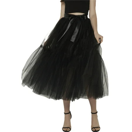 TSEXIEFOOFU Women s Tulle Skirt Knee Length Wedding Party Homecoming Prom Dress | Walmart (US)