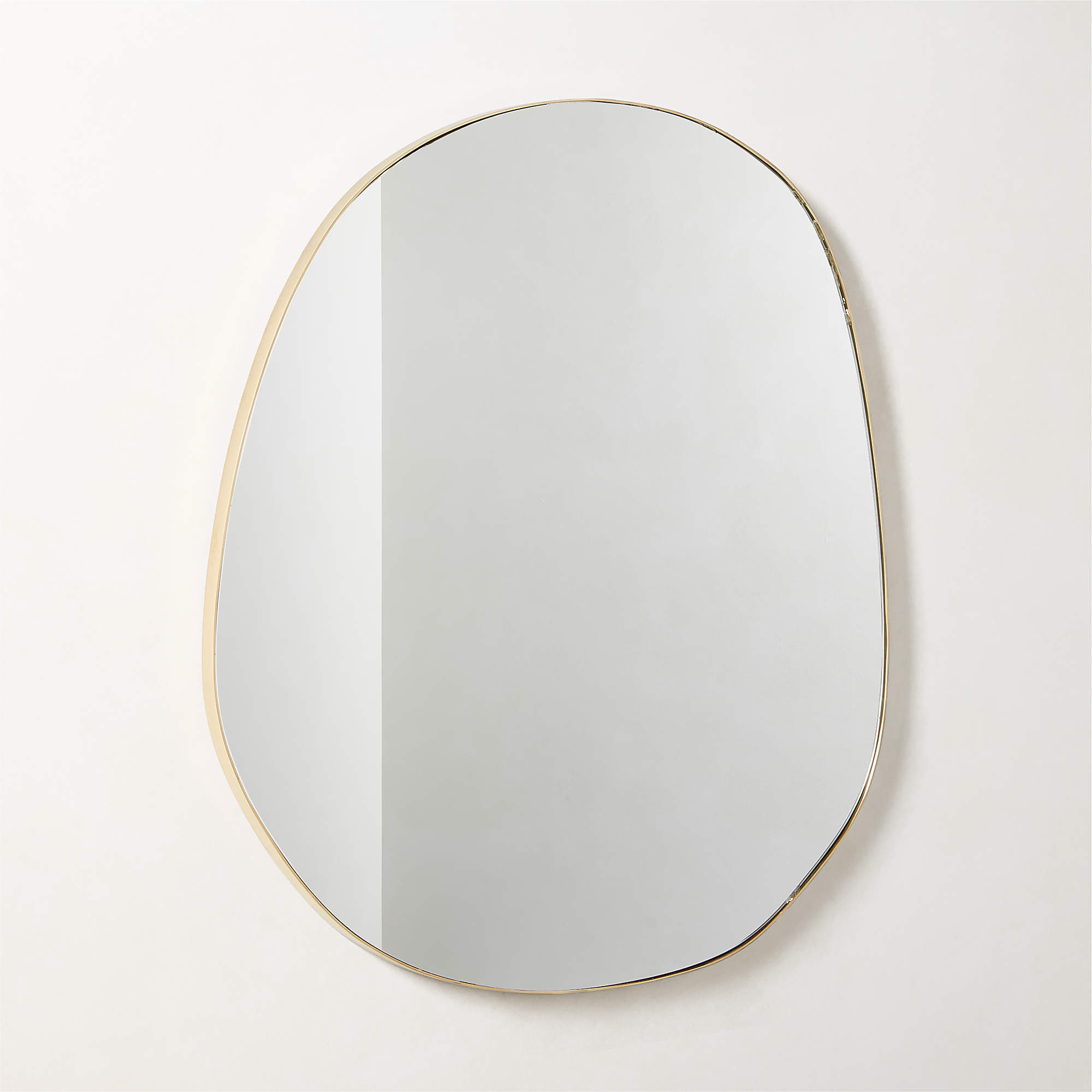 Navone Unlacquered Brass Wall Mirror 36''x32'' + Reviews | CB2 | CB2