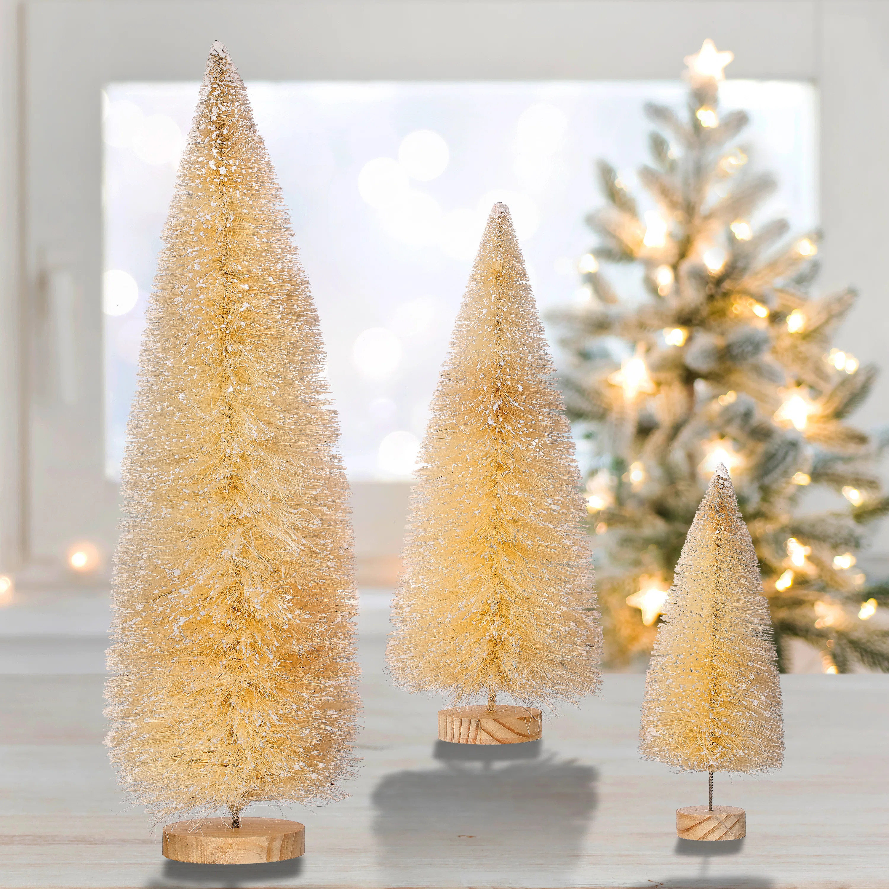 9/12/18" Winter Retreat Sisel Tree Set of 3 | Wayfair North America