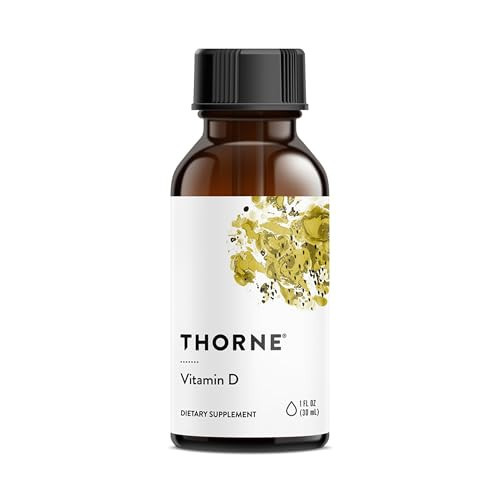 THORNE - Vitamin D Liquid - Vitamin D Supplement - Supports Healthy Bones and Muscles, Cardiovascular Health & Immune Function* - 1 Fl Oz (30 ml) - 600 Servings | Amazon (US)