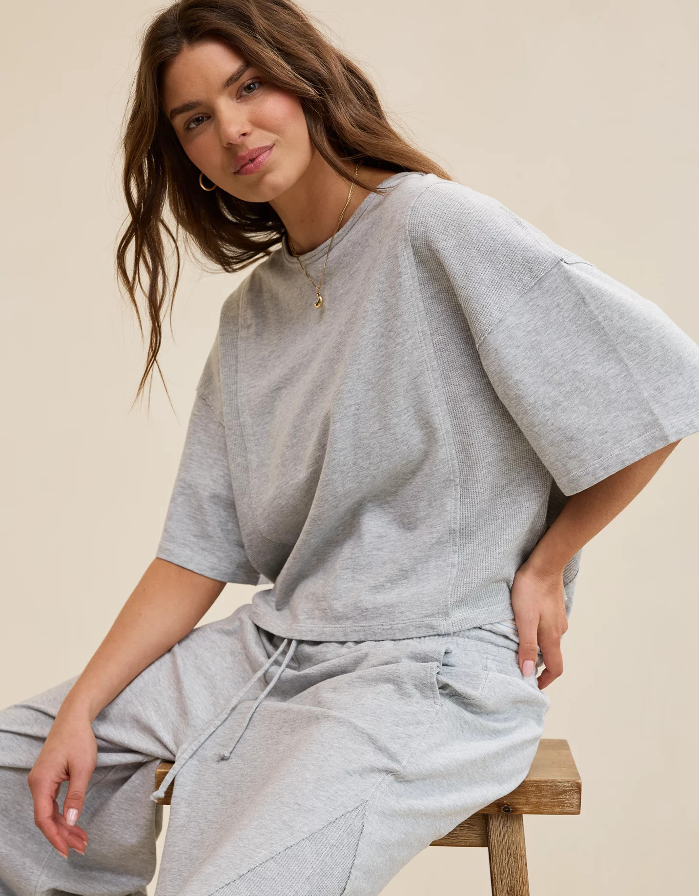 New + Matching Set Aerie Unwind Waffle T-Shirt | American Eagle Outfitters (US & CA)
