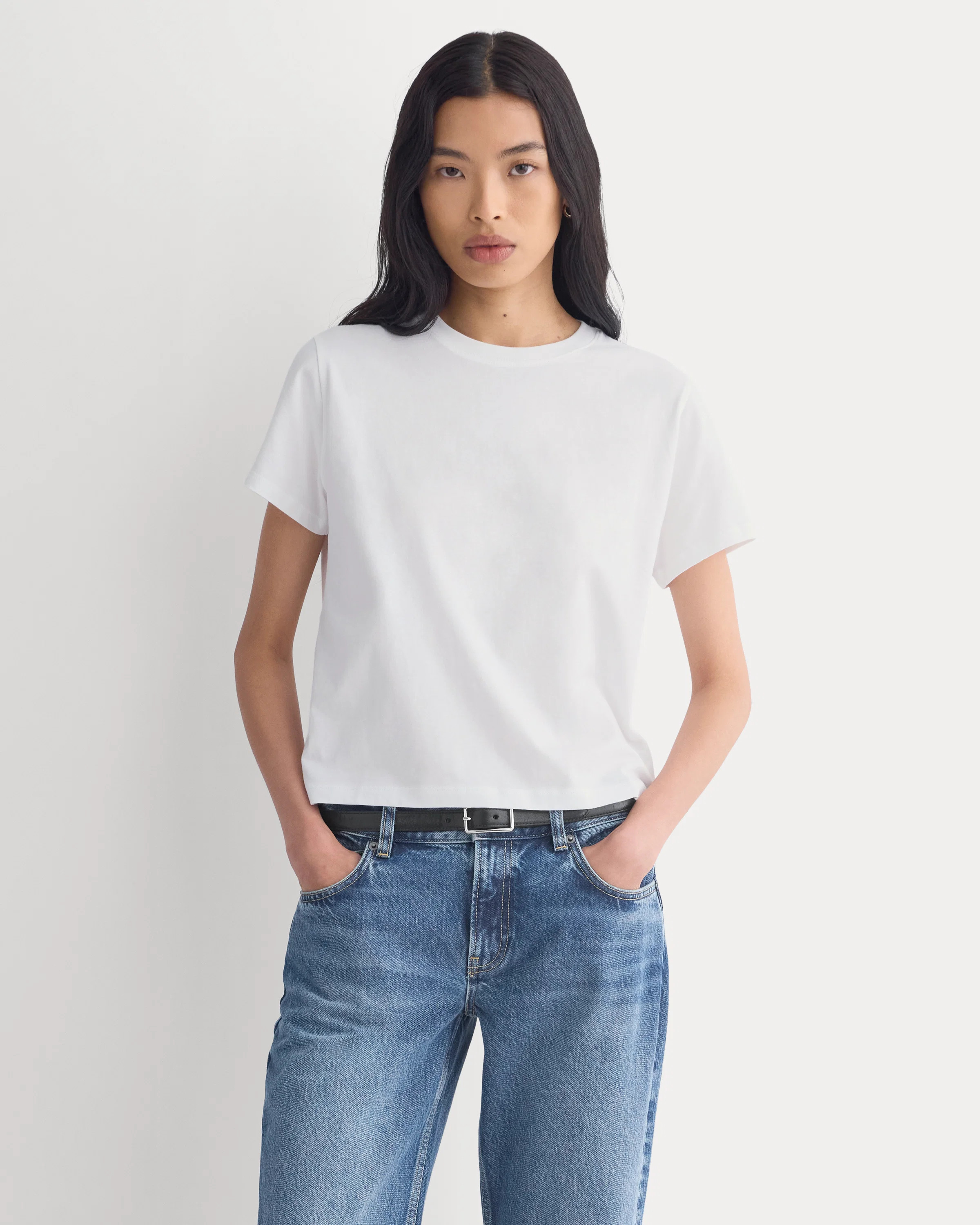 Women's Organic Cotton Box-Cut T-Shirt by Everlane in White, Size L | Everlane