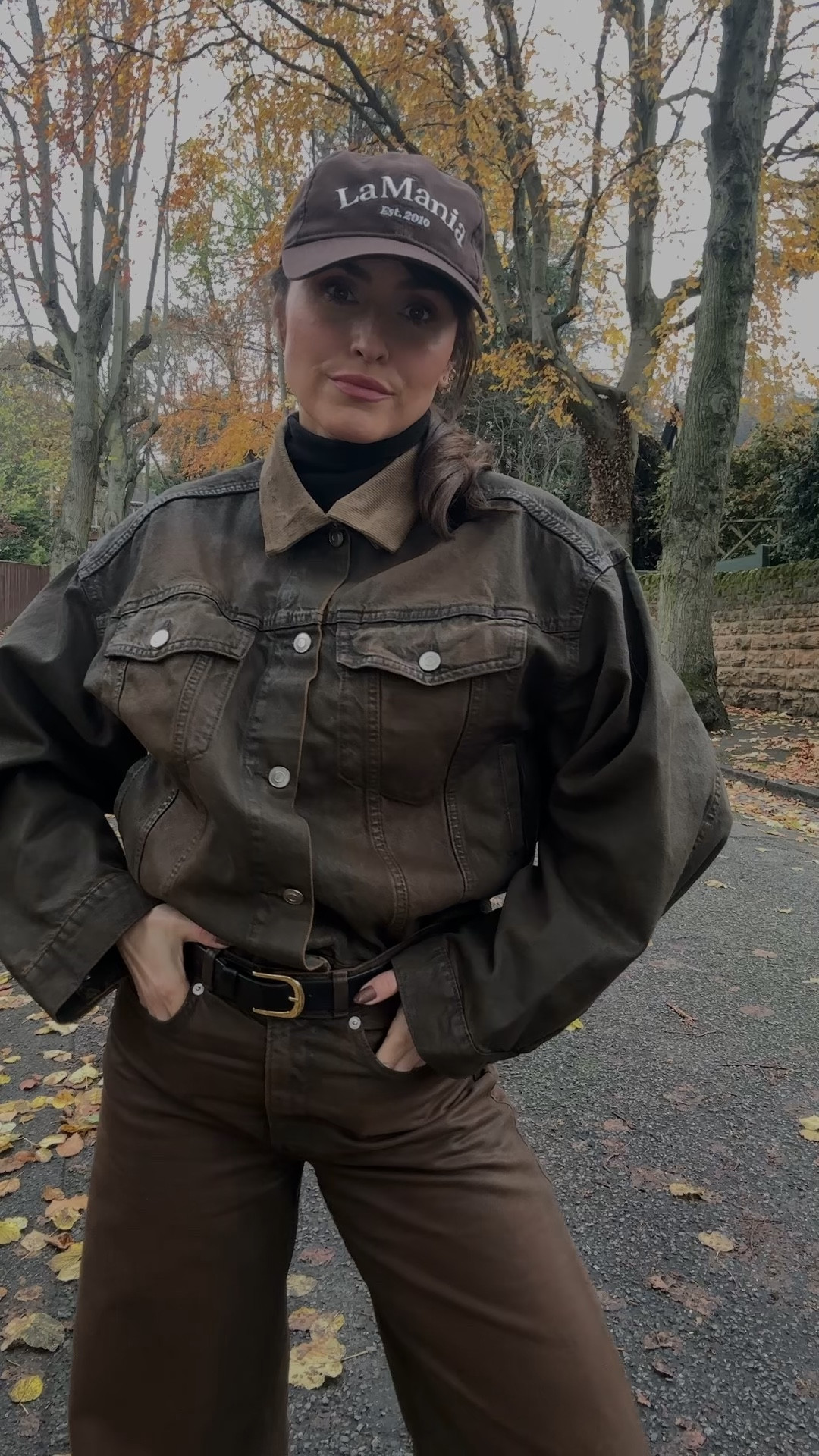 Brown denim jacket, brown co-ord, brown jacket, autumn outfit, outfit for autumn, brown denim, casual outfit, leopard print heels 

#LTKautumn #LTKstyletip #LTKeurope