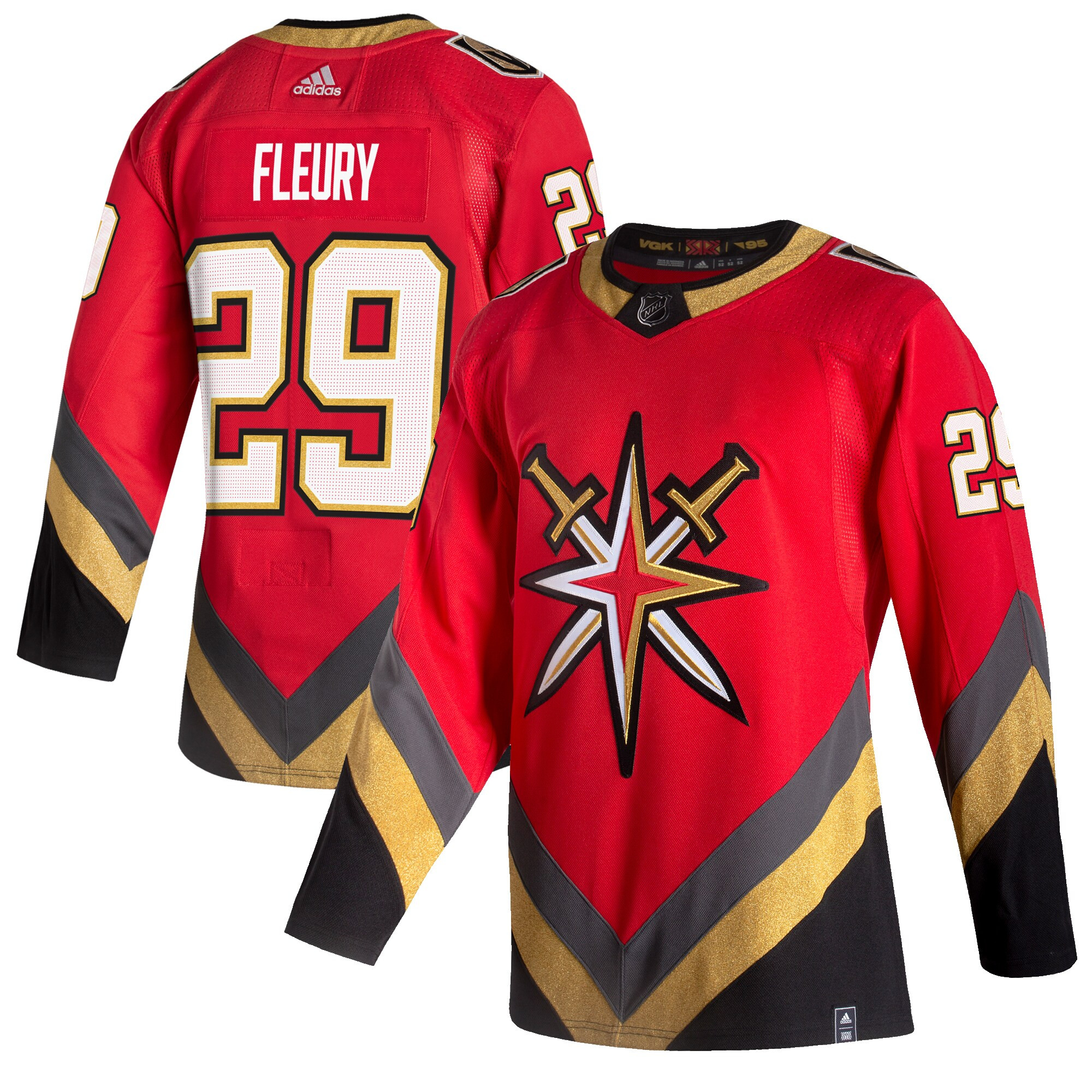 Men's Vegas Golden Knights Marc-Andre Fleury adidas Red 2020/21 Reverse Retro Authentic Player Je... | NHL Shop