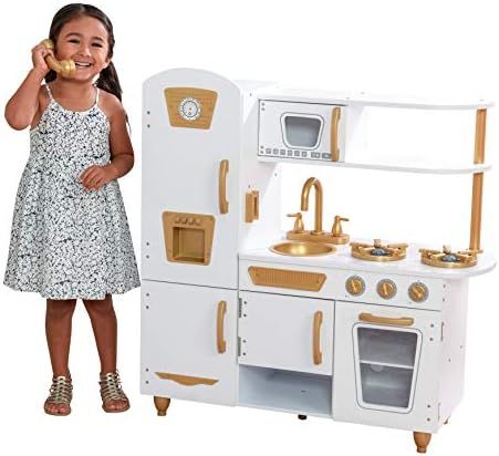 KidKraft Modern White Play Kitchen & 27-pc. Matching Cookware Set with 1 Piece Accessory Play Set... | Amazon (US)