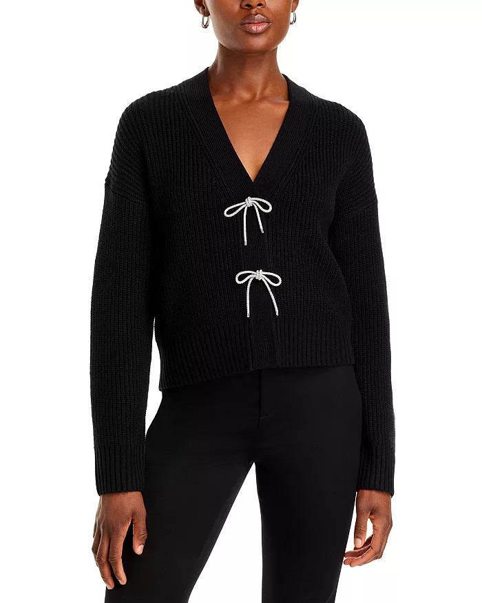 Babysoft Sparkly Bow Embellished Cardigan | Bloomingdale's (US)