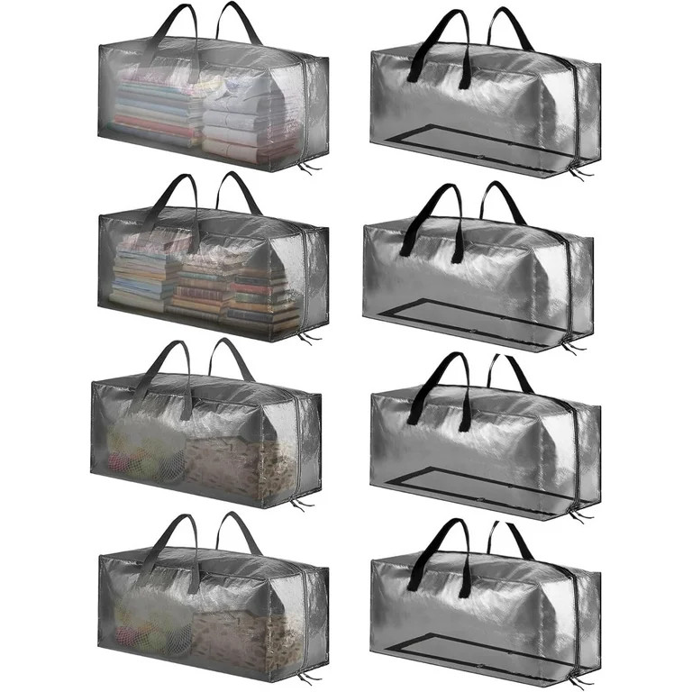 SpaceAid Heavy Duty Moving Bags, Extra Large, Clear (8 Pack) | Walmart (US)