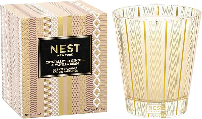 NEST New York Scented Classic Candle, Crystallized Ginger & Vanilla Bean - 8.1 oz - Up to 60-Hour... | Amazon (US)