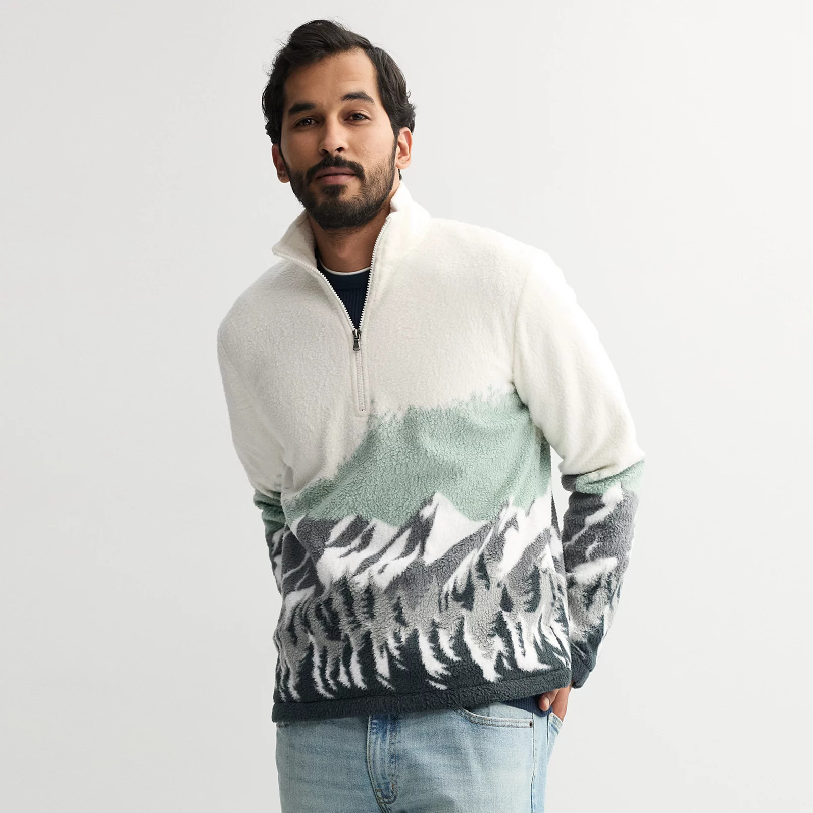 Men's Sonoma Goods For Life® Arctic Fleece Half-Zip Pullover | Kohl's