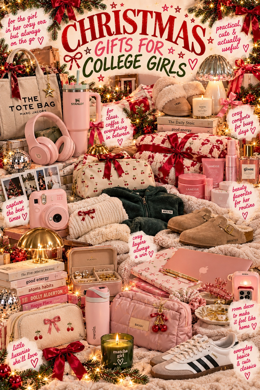 🎀 Christmas Gifts for College Girls 🎄✨

For the girl in her cozy era but always on the go 💌 Think cute campus essentials, everyday luxuries, cozy layers, beauty favorites, room decor, and little things that make college life feel extra special.

From the perfect coffee cup and everyday sneakers to soft blankets, pink accessories, skincare favorites, and gifts she’ll actually use — these are the college girl Christmas gifts that belong on every wish list. 🎁

Save this gift guide for holiday shopping, send it to someone who needs hints, or shop your favorites for the college girl in your life. ❤️

#ChristmasGifts #CollegeGirlGifts #GiftGuide #ChristmasGiftIdeas #LTKGiftGuide #CollegeGirlAesthetic #GiftsForHer #CozyGifts #PinkChristmas #HolidayGiftIdeas