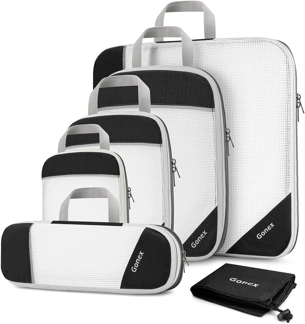 Compression Packing Cubes, Gonex Extensible Storage Mesh Bags Organizers | Amazon (US)