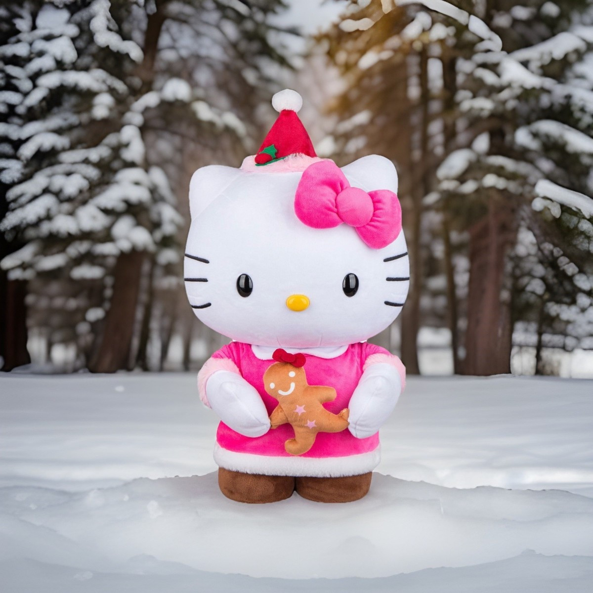 2025 Hello Kitty Pink Santa Gingerbread Christmas Greeter Plush 23.2” NWT | eBay US