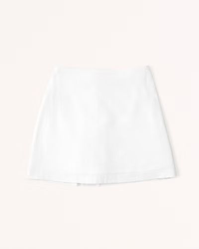 Linen-Blend Mini Skort | Abercrombie & Fitch (US)